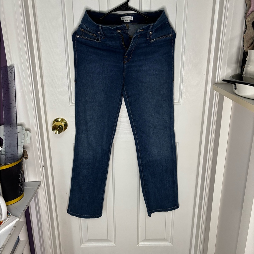 Good American Dark Blue Straight Leg Jeans